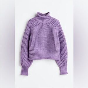 H&M Women's Purple Turtleneck Sweater